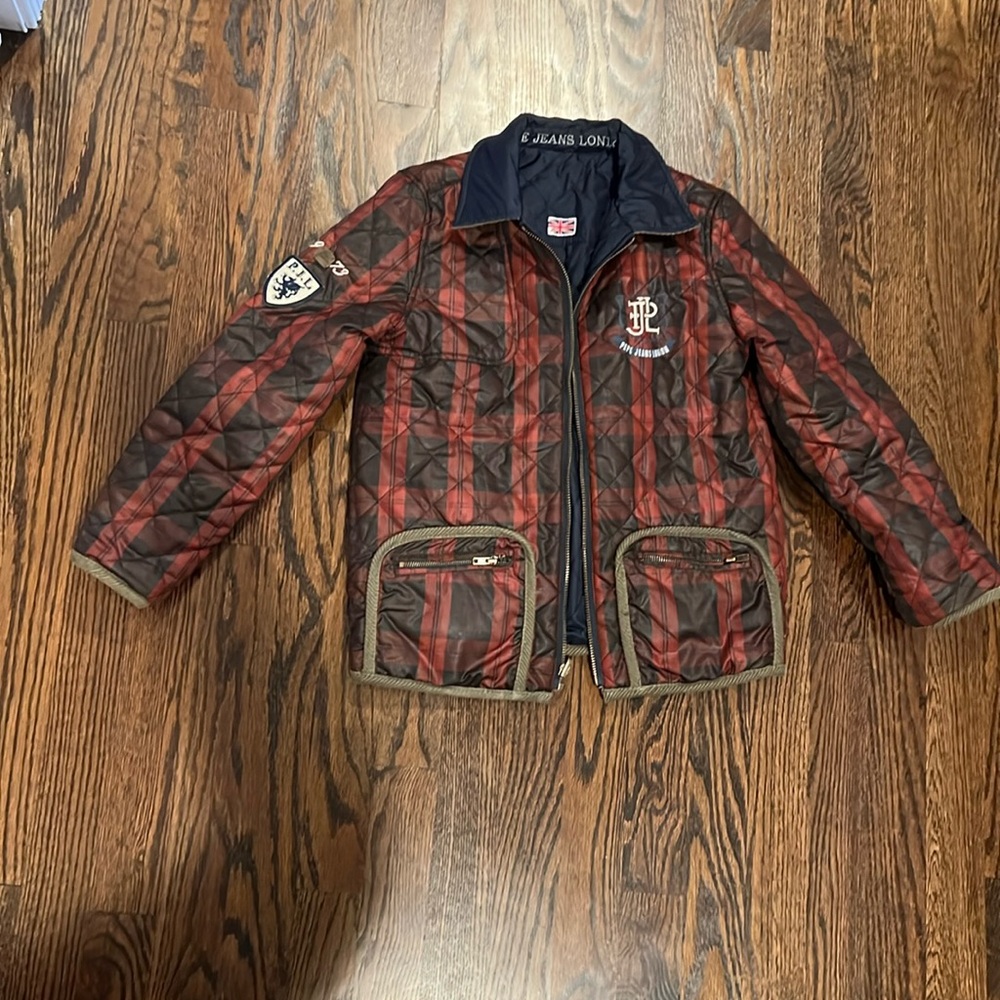 Pepe jeans reversible quilted coat kids size 8 the cutest!